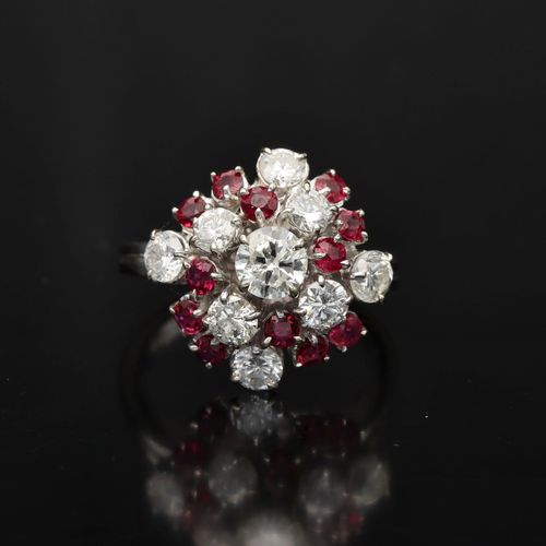 18ct Gold Diamond and Ruby Ring image-2