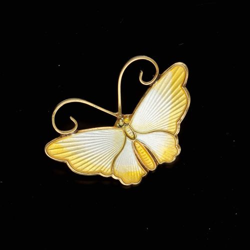 David Andersen Enamel Butterfly Brooch image-1