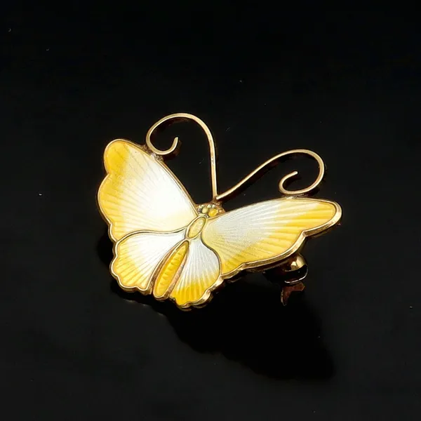 David Andersen Enamel Butterfly Brooch