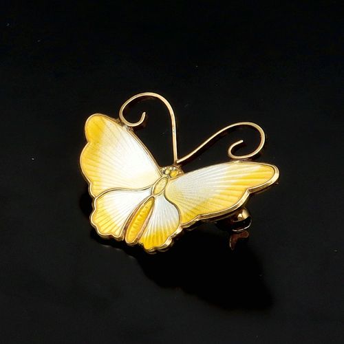 David Andersen Enamel Butterfly Brooch image-3
