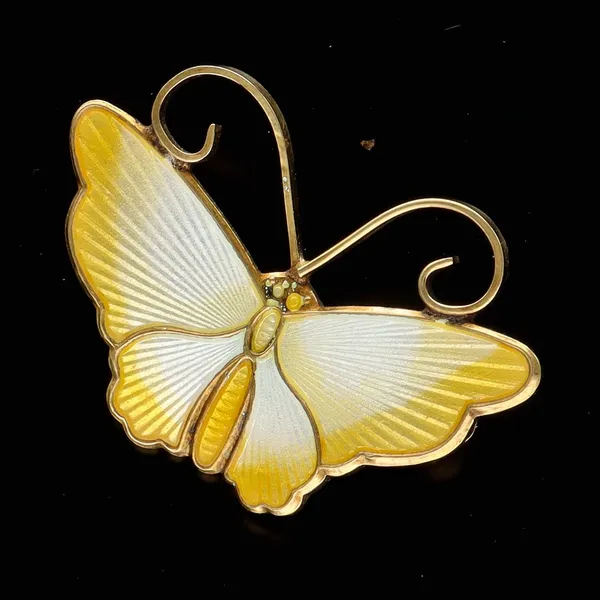 David Andersen Enamel Butterfly Brooch