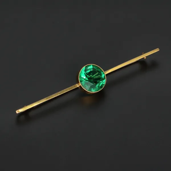 Antique Art Deco 15ct Gold Bar Brooch