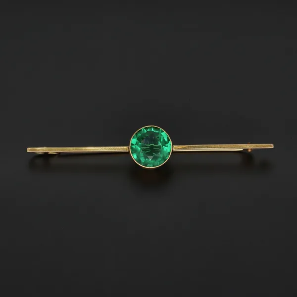 Antique Art Deco 15ct Gold Bar Brooch