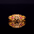 360° view of The Antique Edwardian 1901 Diamond And Ruby Scroll Ring
