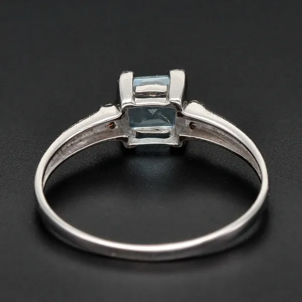 Gold Topaz Diamond Ring