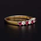 18ct Gold Ruby and Diamond Ring