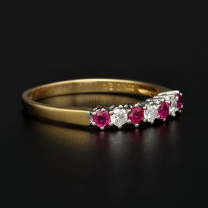 18ct Gold Ruby and Diamond Ring