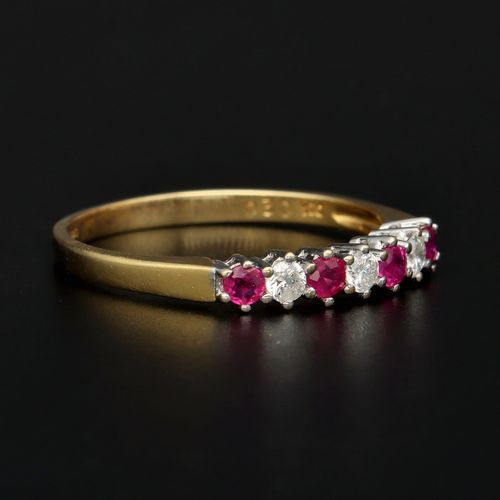 18ct Gold Ruby and Diamond Ring image-1