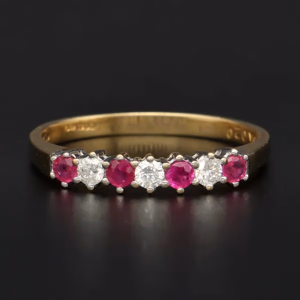 18ct Gold Ruby and Diamond Ring