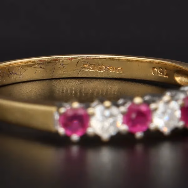 18ct Gold Ruby and Diamond Ring
