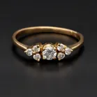 18ct Yellow Gold 0.5ct Diamond Cluster Ring
