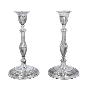 Pair of Quality Early 20th Century Silver Candlesticks