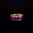 360° view of The Antique Victorian Purple Garnet Six Stone Half Hoop Ring