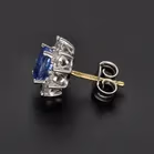 18ct Gold Sapphire and Diamond Earrings