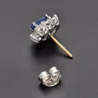 18ct Gold Sapphire and Diamond Earrings