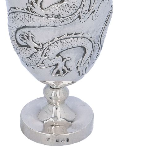 Pair of Chinese Silver Vases image-5