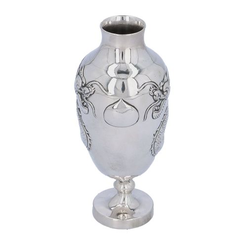 Pair of Chinese Silver Vases image-2