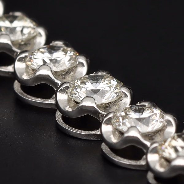 Platinum 5.0ct Diamond Tennis Line Bracelet