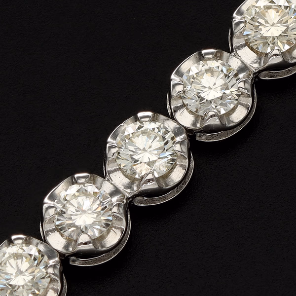 Platinum 5.0ct Diamond Tennis Line Bracelet