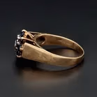 Retro Gold Sapphire Diamond Ring
