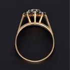 Retro Gold Sapphire Diamond Ring