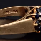 Retro Gold Sapphire Diamond Ring