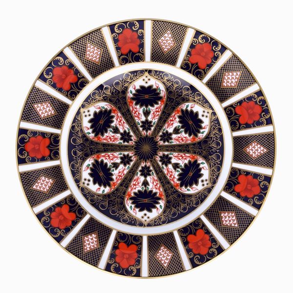 Pair of Royal Crown Derby Imari Dinner Plates