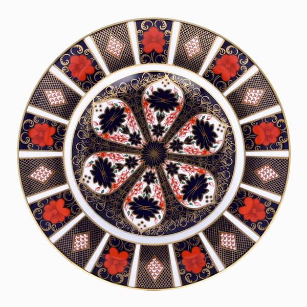 Pair of Royal Crown Derby Imari Dinner Plates