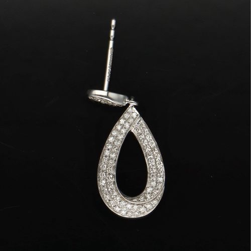 9ct White Gold Diamond Drop Earrings image-4