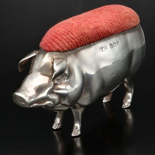 Silver Pig Pin Cushion image-1