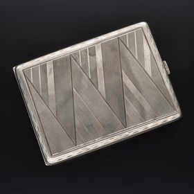 Continental Silver Cigarette Case