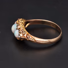 9ct Gold Opal & Pearl Ring