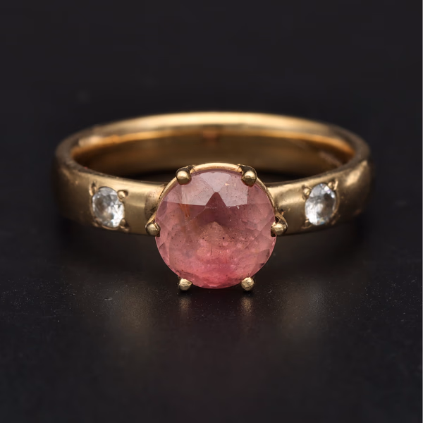9ct Yellow Gold Pink Tourmaline Ring