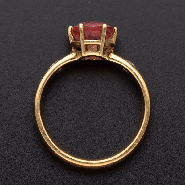 9ct Yellow Gold Pink Tourmaline Ring