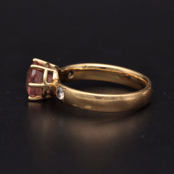 9ct Yellow Gold Pink Tourmaline Ring