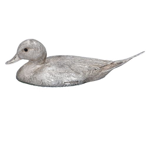 Rare Silver Cast Model of Pintail Duck image-3