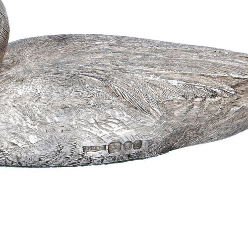 Rare Silver Cast Model of Pintail Duck image-4