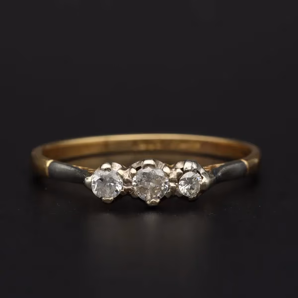 18ct Gold Platinum Diamond Ring