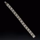 David Andersen Silver Gilt and White Enamel Bracelet