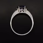 18ct Gold Amethyst, Diamond Ring