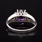 18ct Gold Amethyst, Diamond Ring