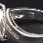 14ct White Gold Amethyst and Diamond Ring