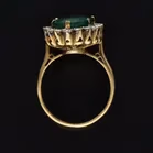 18ct Yellow Gold Emerald & Diamond Ring