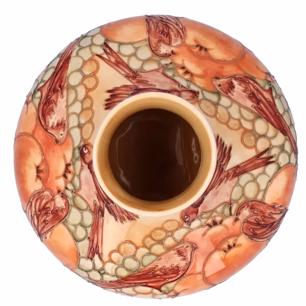 Moorcroft Compressed Ovoid Form In Yellow & Orange Tones
