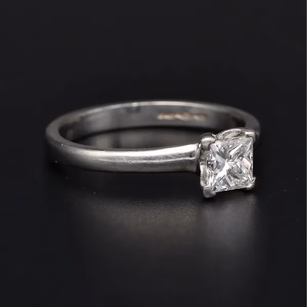 Platinum Princess Cut Diamond Ring
