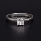 Platinum Princess Cut Diamond Ring