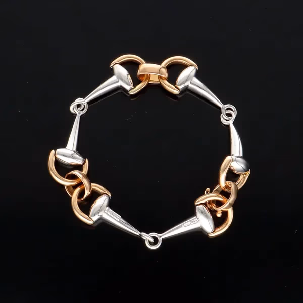 Vintage Italian 18ct Gold Horse Snaffle Bracelet