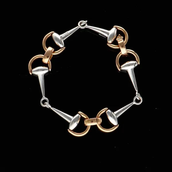 Vintage Italian 18ct Gold Horse Snaffle Bracelet