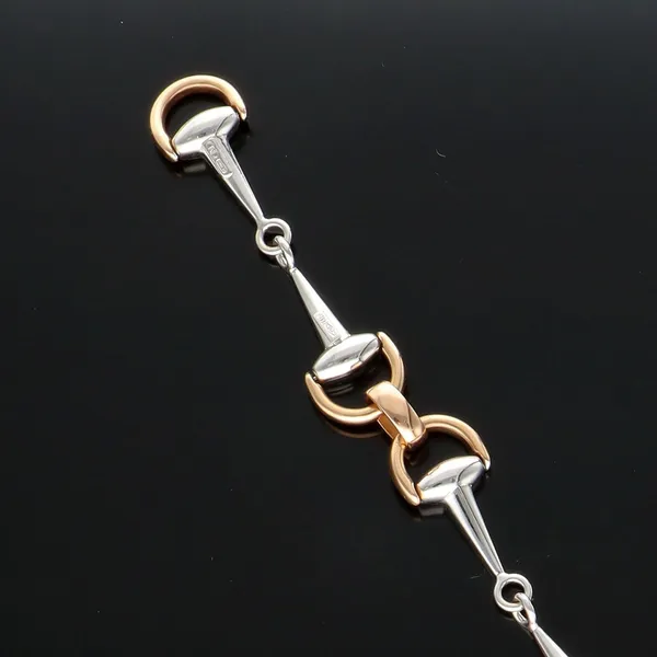 Vintage Italian 18ct Gold Horse Snaffle Bracelet