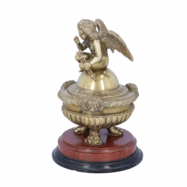 Antique Gilt Bronze Inkwell